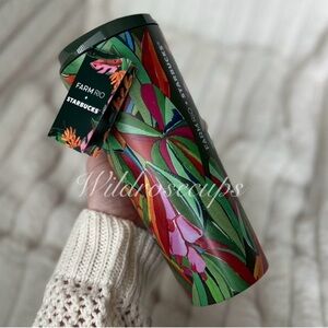 FARM Rio + Starbucks Multicolor Cold Cup Tumbler & Keychain combo